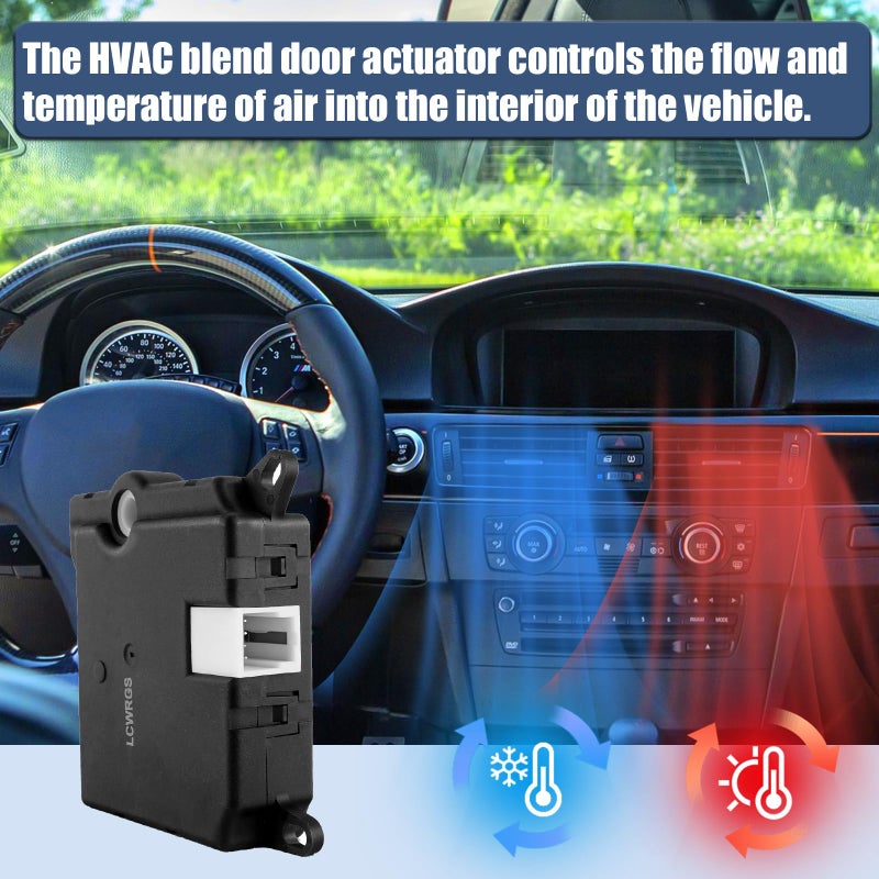 LCWRGS HVAC Blend Door Actuator for Ford F-150 1997-2003, Expedition 1997-2002, F-250 1997-2000, Lincoln Navigator 1999-2002, Heater Air Door Actuator 604-205, 2L3Z19E616BA, F65Z19E616AB - Image 4